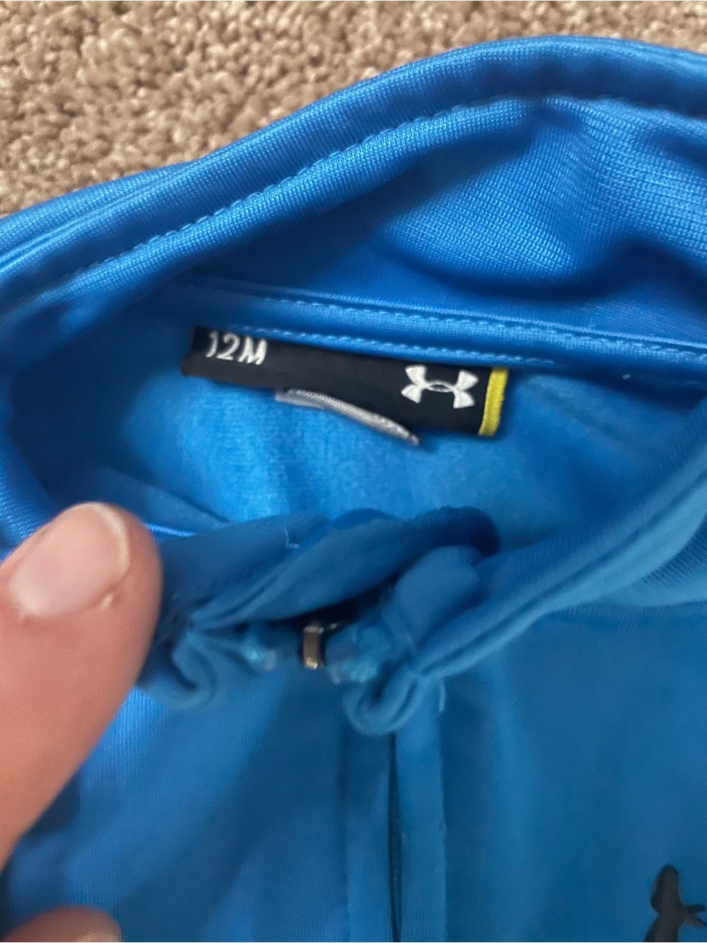 Under Armour Boys' Bright Blue Full-Zip Jacket with Black Panels - Picture 2 of 2